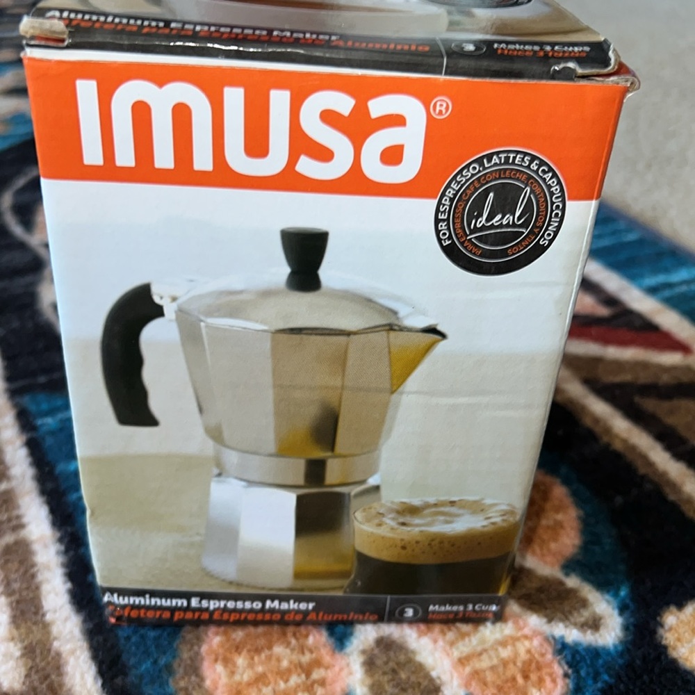 Imusa USA Aluminum Stovetop 3-cup Espresso Maker (B120-43V), Silver - Picture 7 of 10